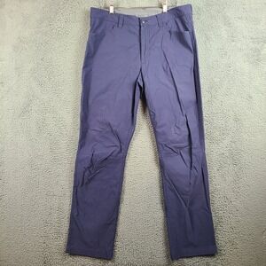 Eddie Bauer Mens Tech Pants Navy Blue 36x32 Hiking Travel Stretch 1423671